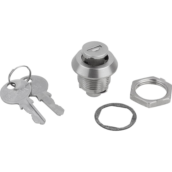 Quarter-Turn Lock Lockable, H=18, Stainless Steel 1.4401, Comp:Stainless Steel